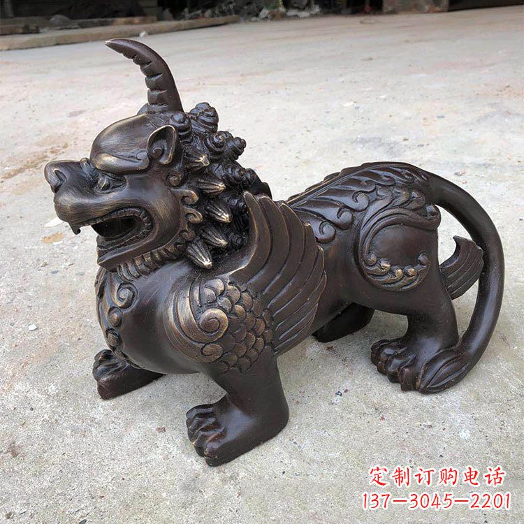 山西獬豸纯铜铸造雕塑
