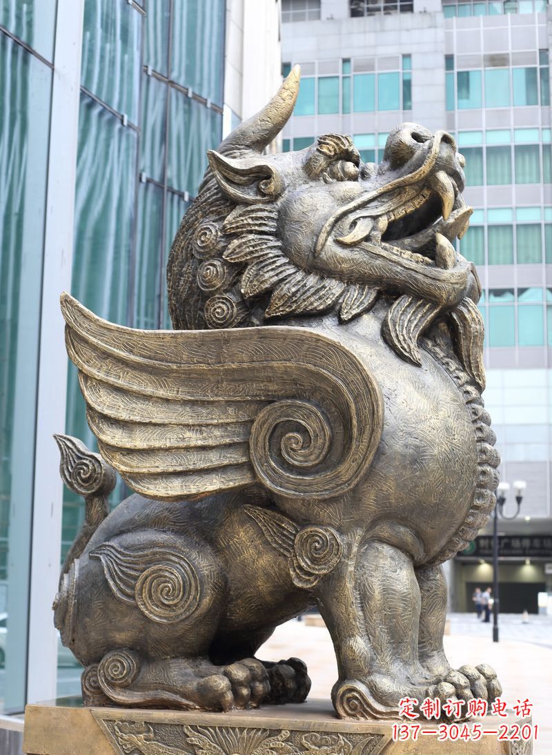 山西獬豸古代神兽铜雕