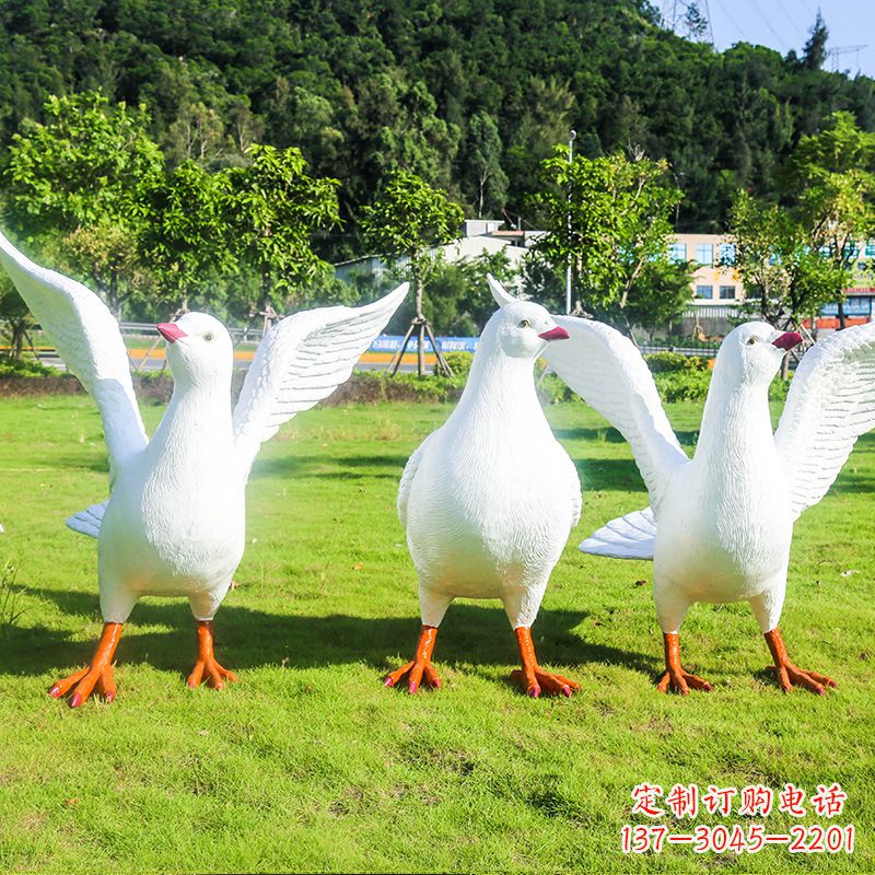 山西信阳师院和平鸽雕塑
