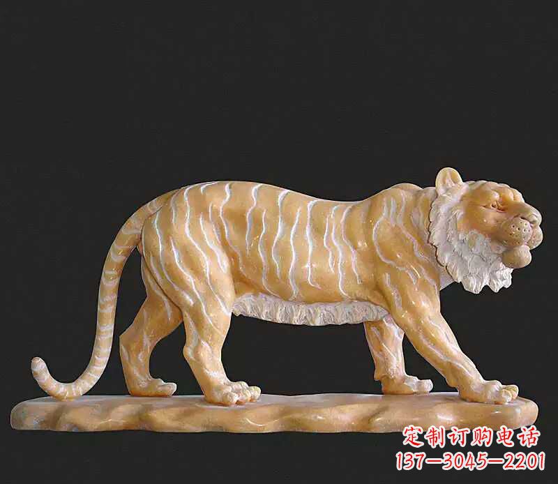 山西行走老虎石雕动物雕塑