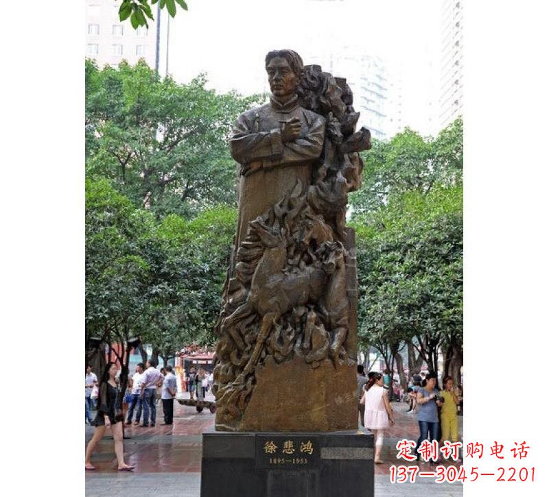 山西徐悲鸿铜雕