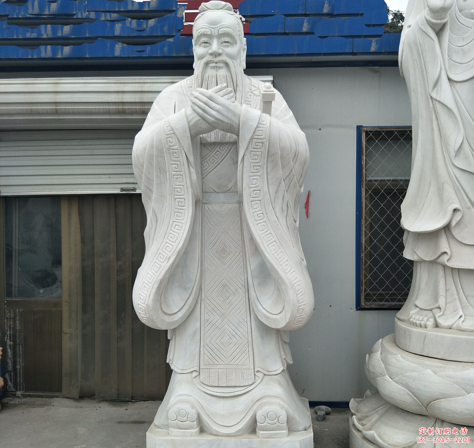 山西学校礼仪孔子石雕