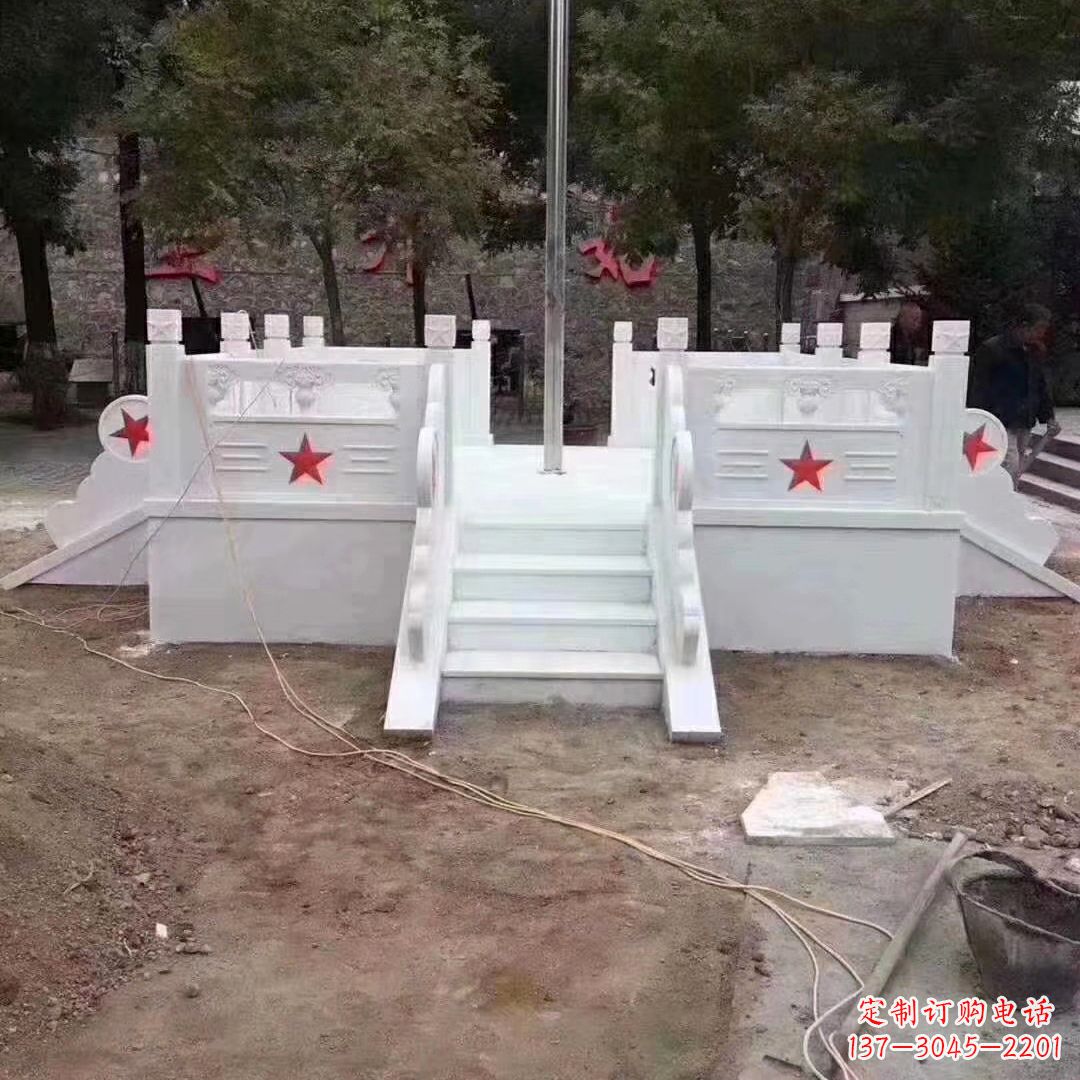 山西学校校园升国旗台