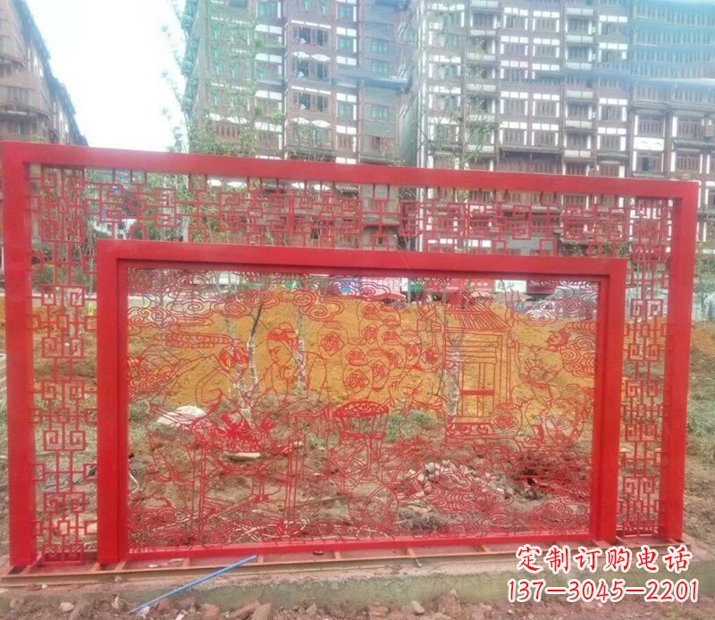 山西迎春福字剪纸雕塑