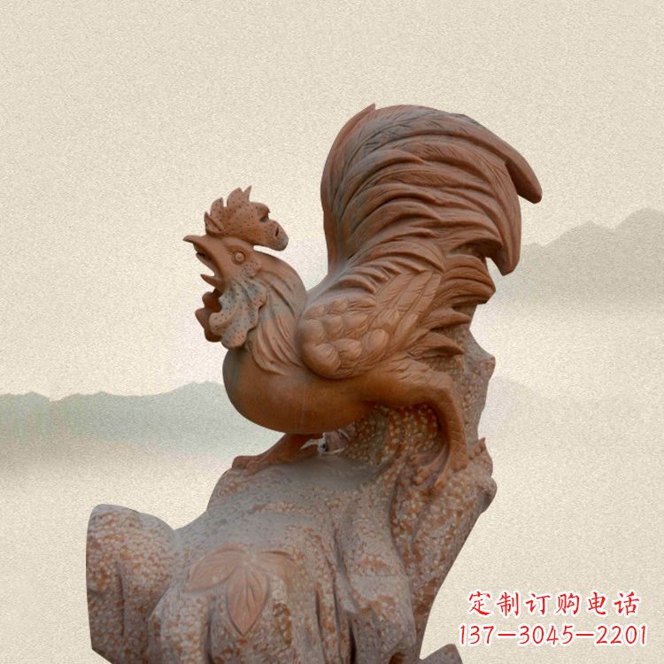 山西酉鸡景观石雕