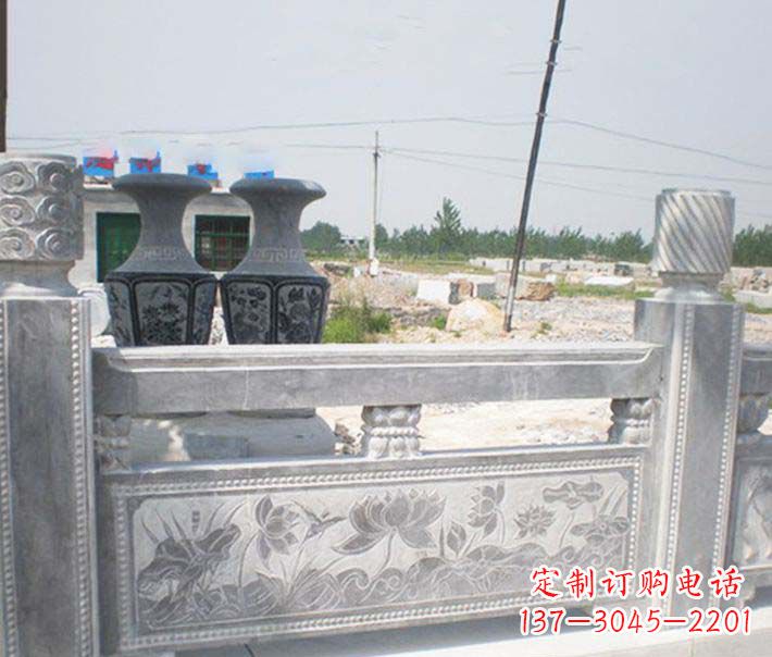 山西园林仿古石栏板景观石雕 (3)