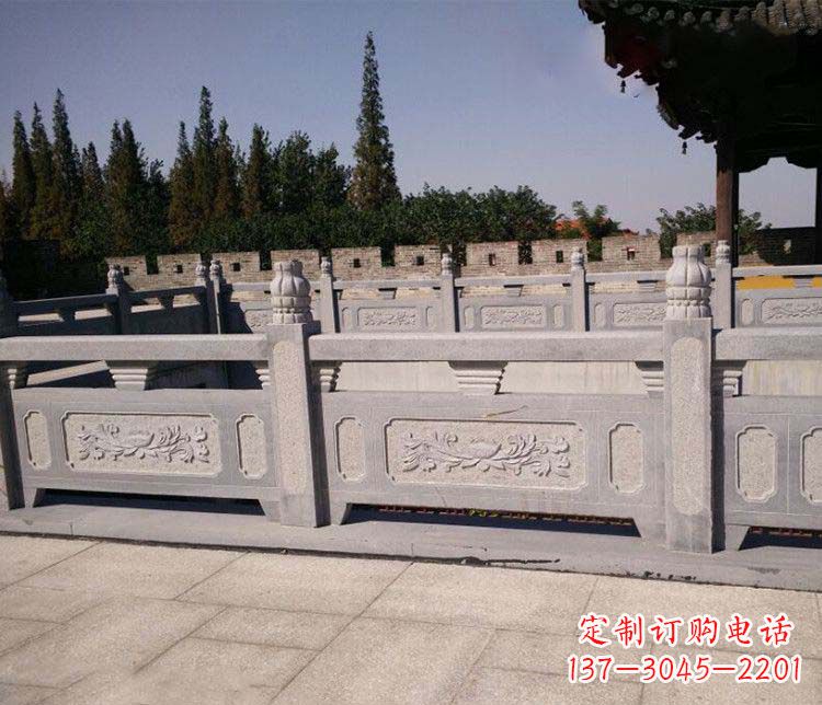 山西园林仿古石栏板景观石雕 (2)