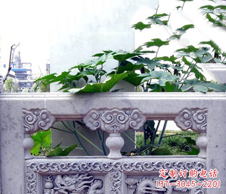 山西园林仿古石栏板景观石雕 (6)