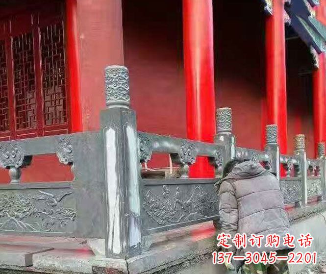 山西园林仿古石栏板景观石雕 (9)