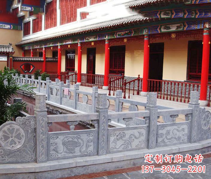 山西园林仿古石栏板景观石雕 (12)