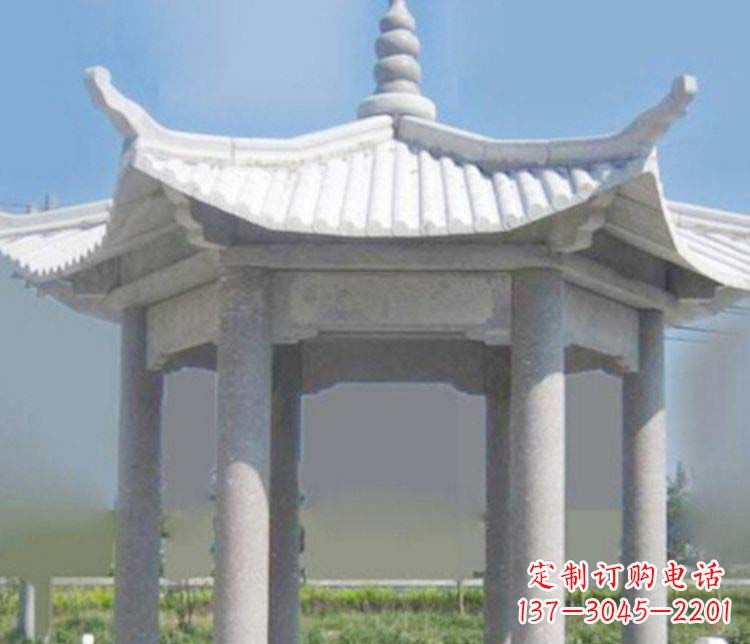 山西园林仿古石凉亭景观石雕