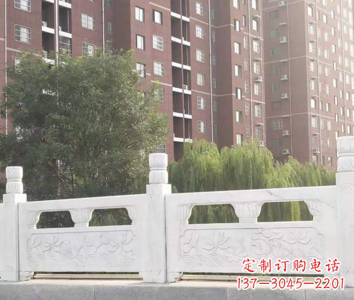山西园林汉白玉石浮雕栏板 (2)