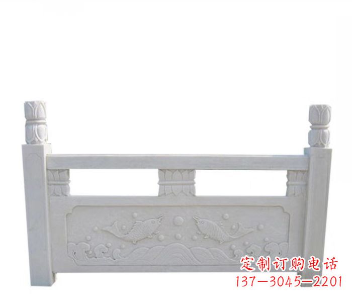 山西园林汉白玉石浮雕栏板