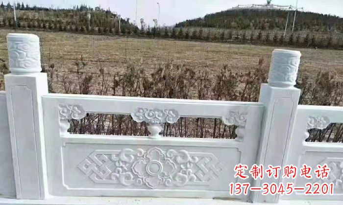 山西园林汉白玉石浮雕栏板 (4)