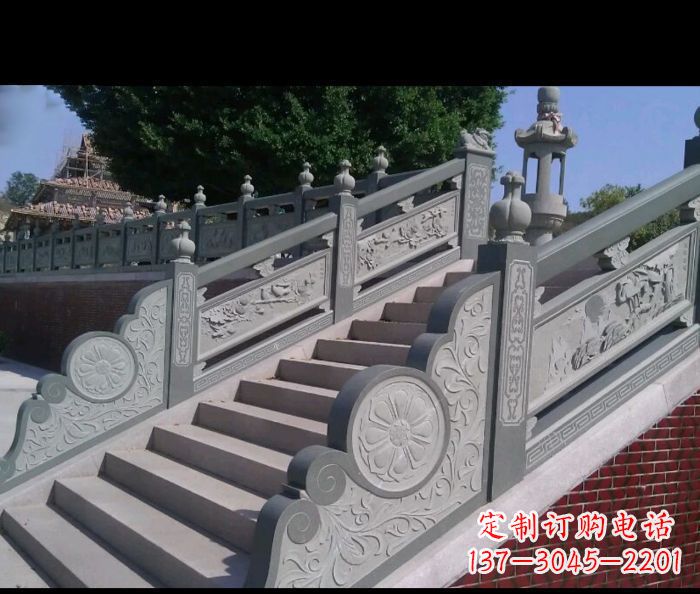 山西园林景观大理石栏板雕塑 (4)