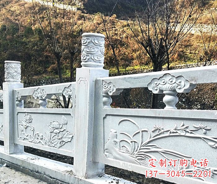 山西园林景观大理石栏板石雕 (7)