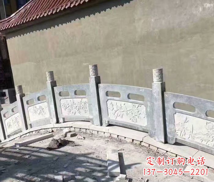 山西园林景观大理石桥栏板石雕 (5)