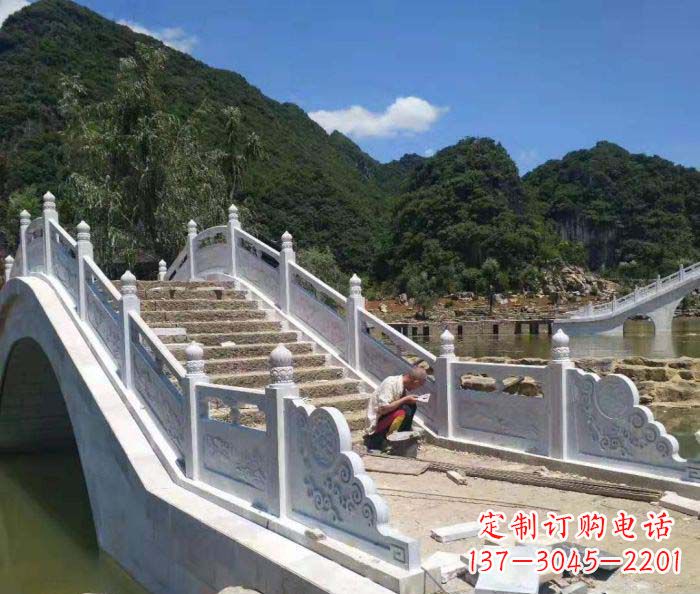 山西园林景观大理石桥栏板石雕_1