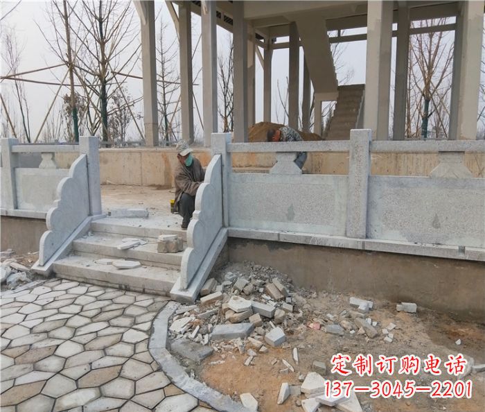 山西园林景观大理石桥栏板石雕_2 (2)