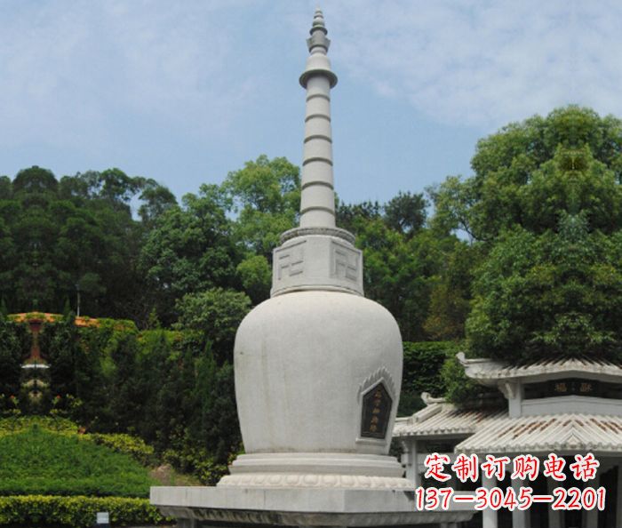 山西园林景观大理石舍利塔石雕