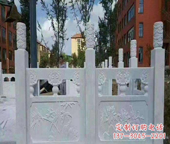 山西园林景观大理石桥栏板石雕_2