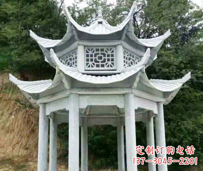 山西园林景观多层凉亭石雕