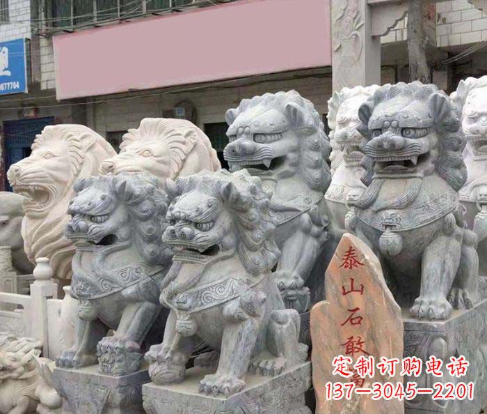 山西园林景观仿古狮子石雕