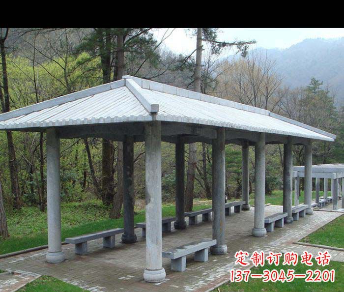 山西园林景观仿古石雕长廊