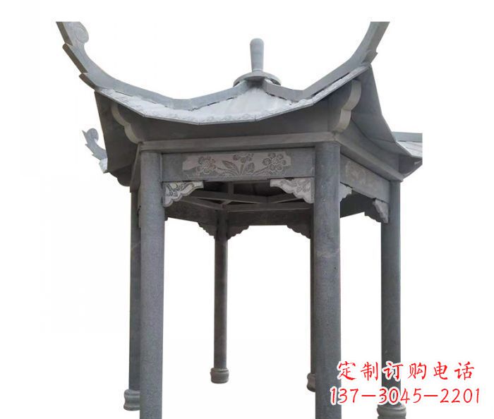 山西园林景观仿古石雕凉亭 (3)