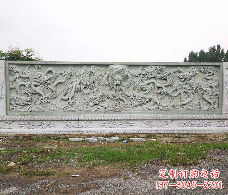 山西园林九龙壁景观石雕