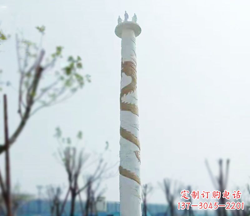 山西园林龙柱景观不锈钢