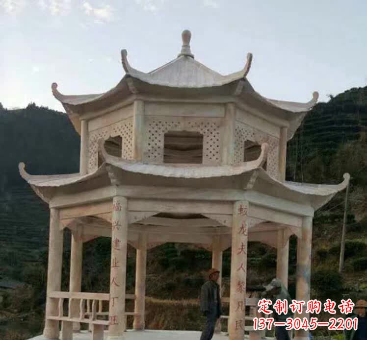 山西园林石雕凉亭