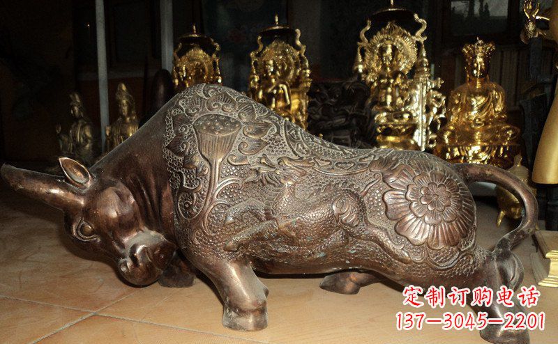 山西园林拓荒牛景观铜雕