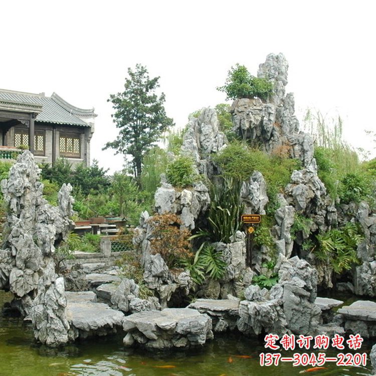 山西园林庭院奇石假山