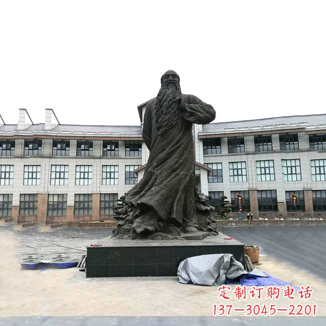山西张大千铜雕塑像-景区广场名人雕塑