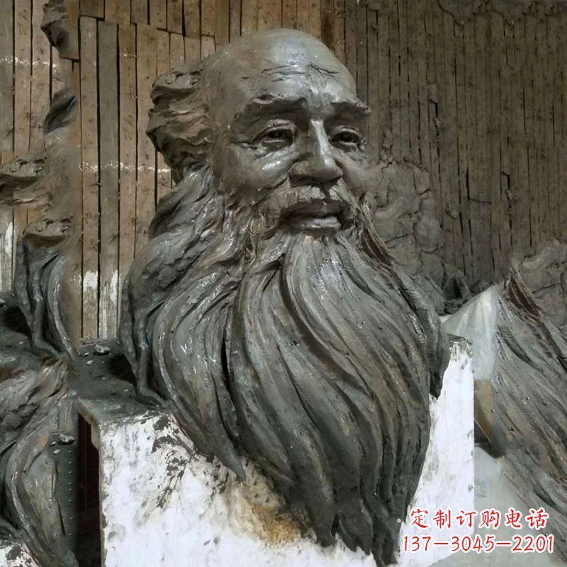 山西张大千头像雕塑泥稿