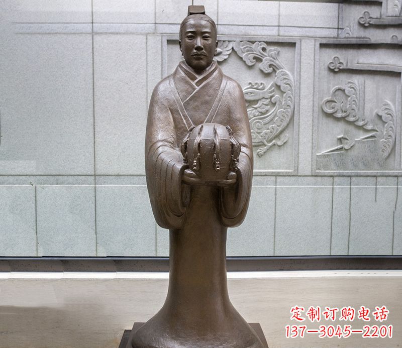 山西张衡科学家 人物铜雕