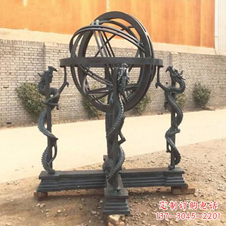 山西张衡天体仪浑天仪雕塑摆件