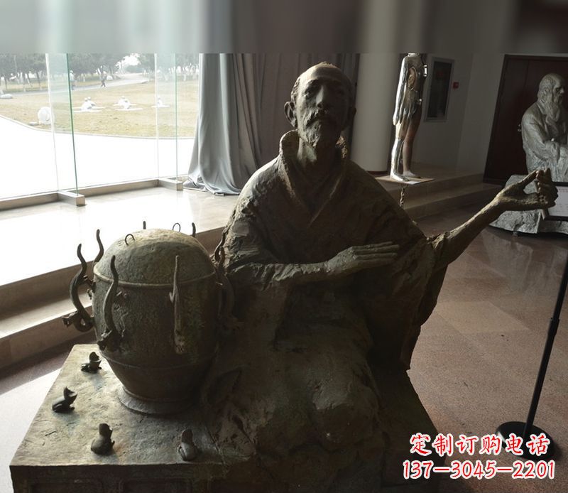 山西张衡铜雕