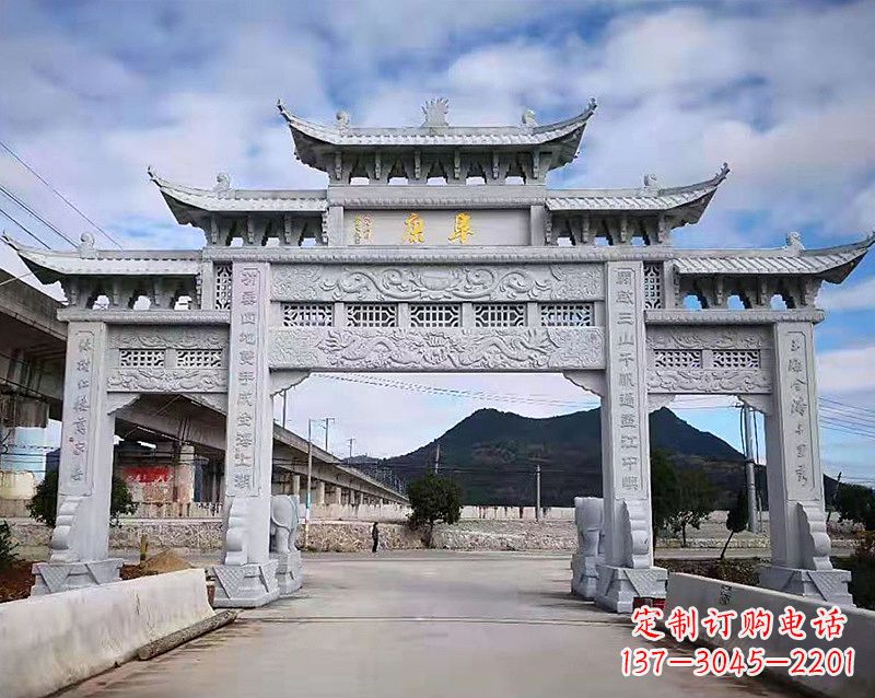 山西张掖石雕牌坊雕刻