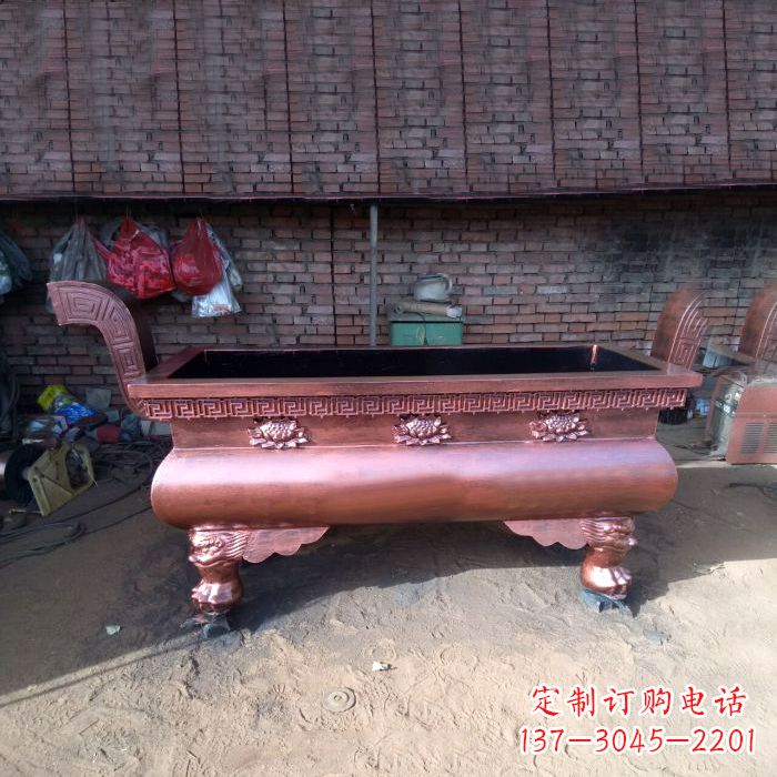 山西长方形铜香炉