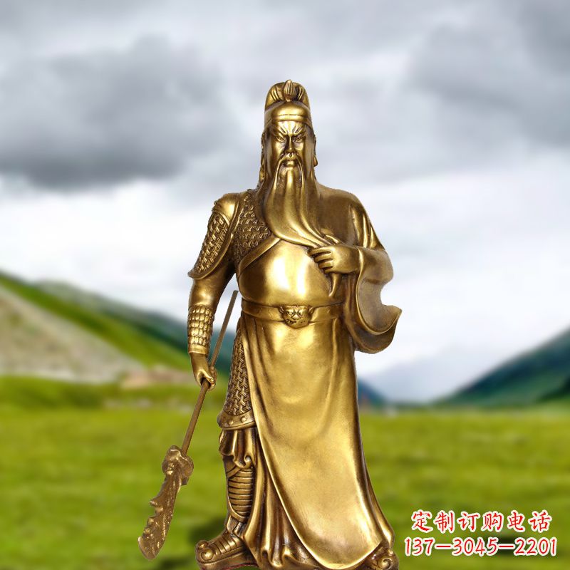 山西招财关公铜雕像