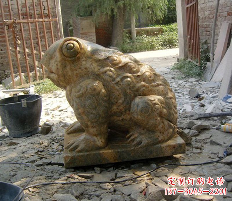 山西招财青蛙石雕