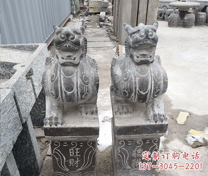 山西招财神兽貔貅石雕 (2)