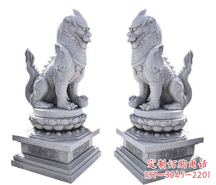 山西招财神兽麒麟石雕