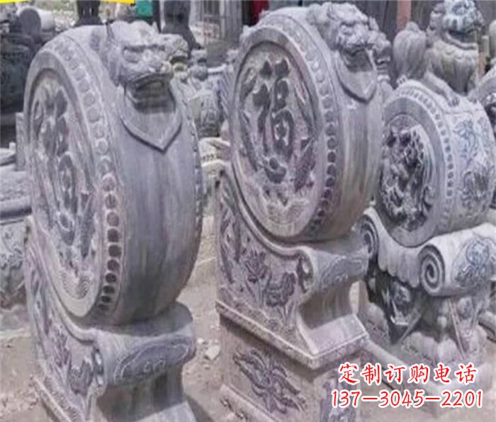 山西招财石门墩仿古抱鼓石