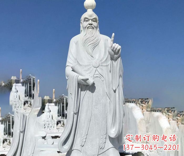 山西中国春秋时代思想家老子石雕