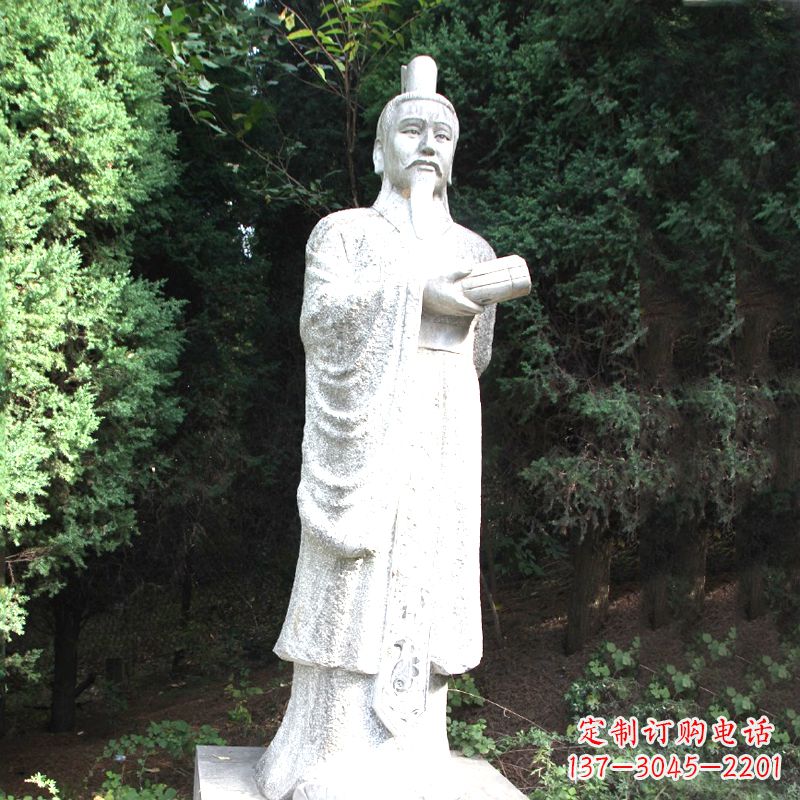 山西中国古代著名帝王汉文帝刘恒汉白玉石雕塑像