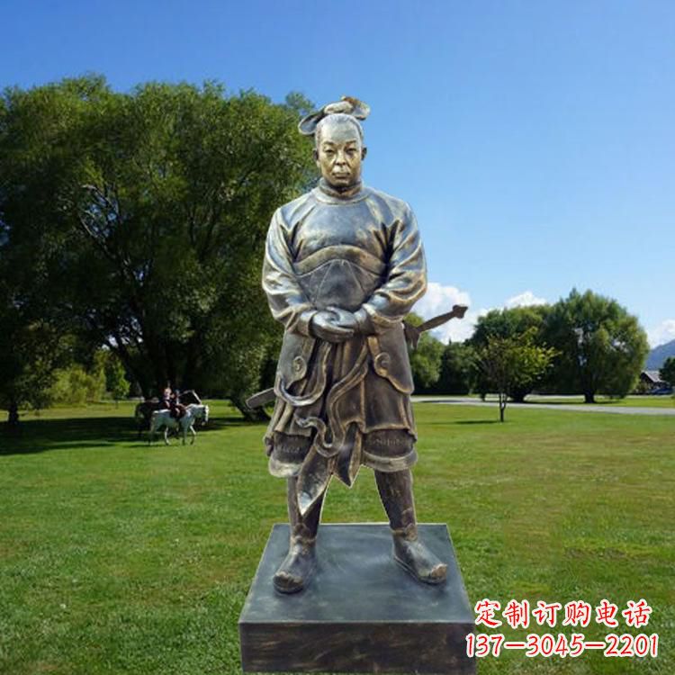 山西中国汉初三杰之韩信仿铜雕像