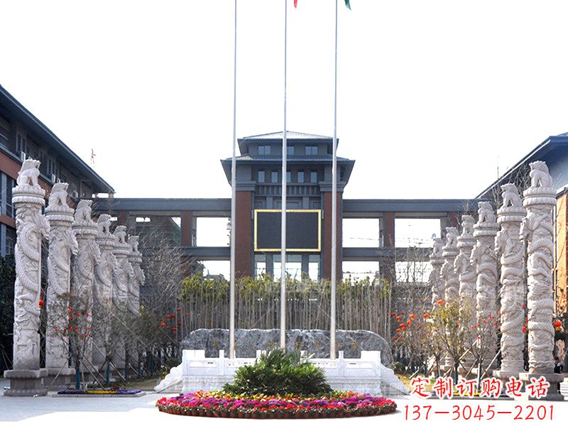 山西中国华表雕塑-校园园林广场景观装饰雕塑